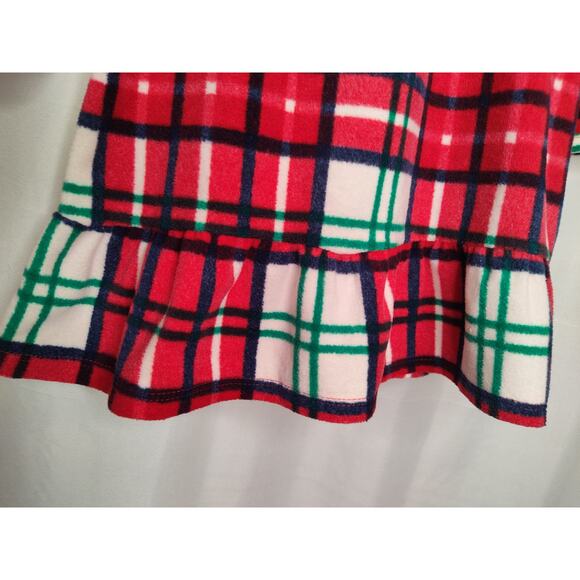 Gymboree Plaid Holiday Night Gown Long Sleeve Ruffle Pajama Dress Size 2T - Picture 3 of 9